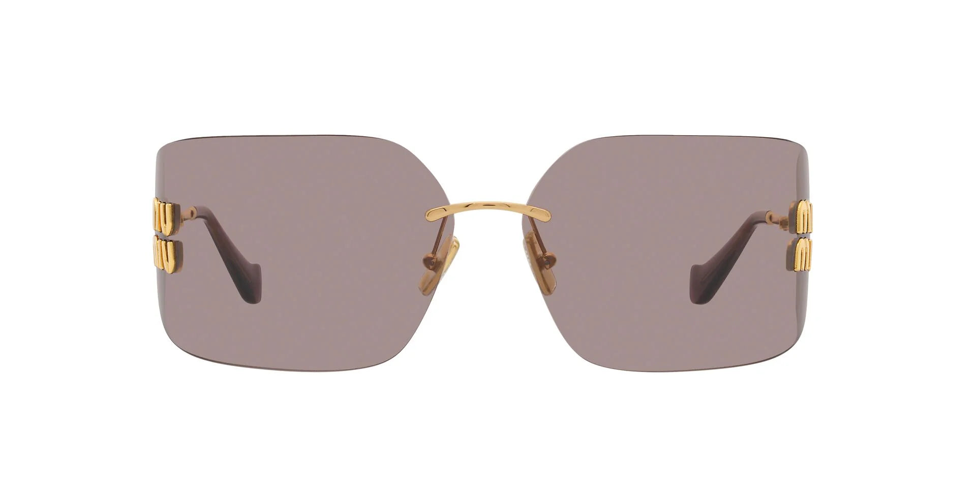 MU Pink/Gold Rimless Sunglasses 80mm