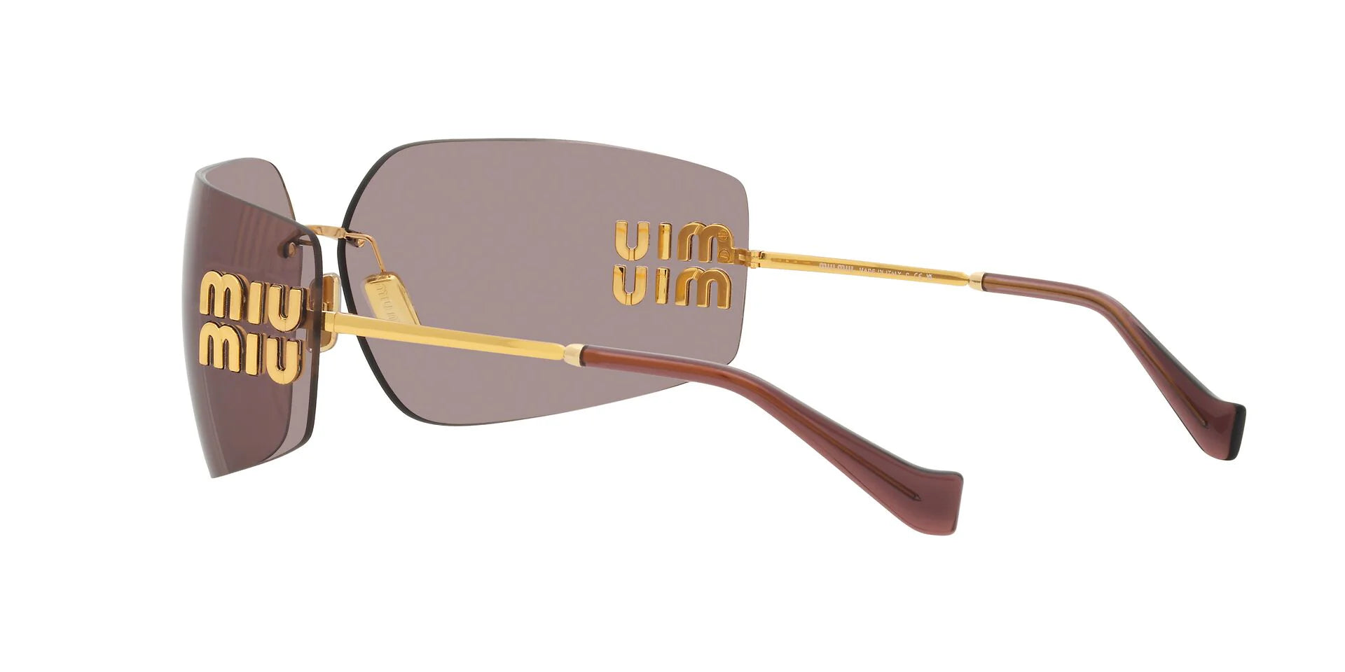 MU Pink/Gold Rimless Sunglasses 80mm
