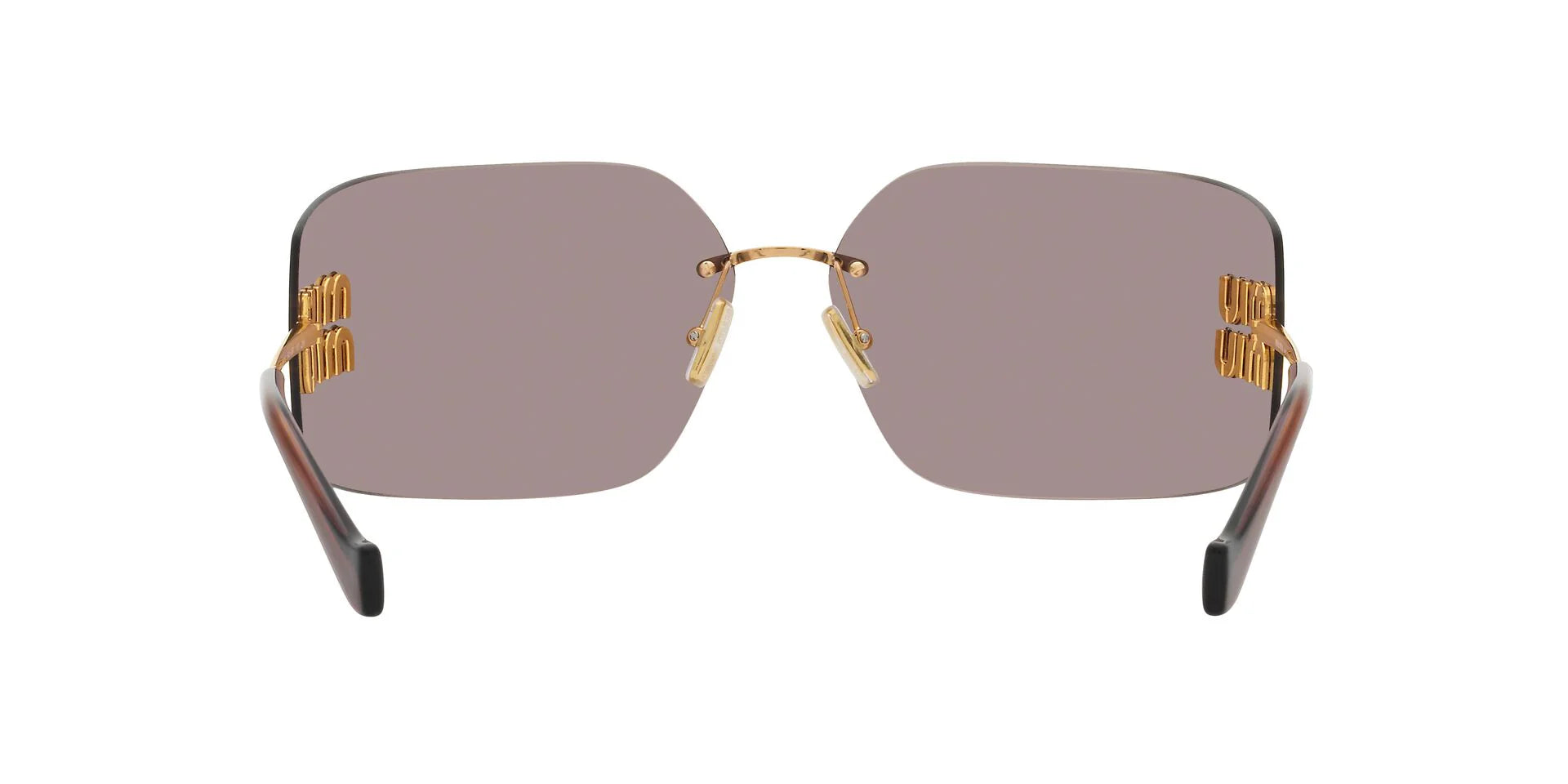 MU Pink/Gold Rimless Sunglasses 80mm