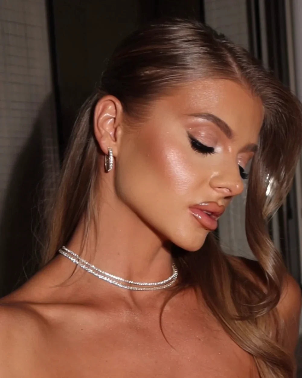 Tiff Tennis Necklace Silver 3MM