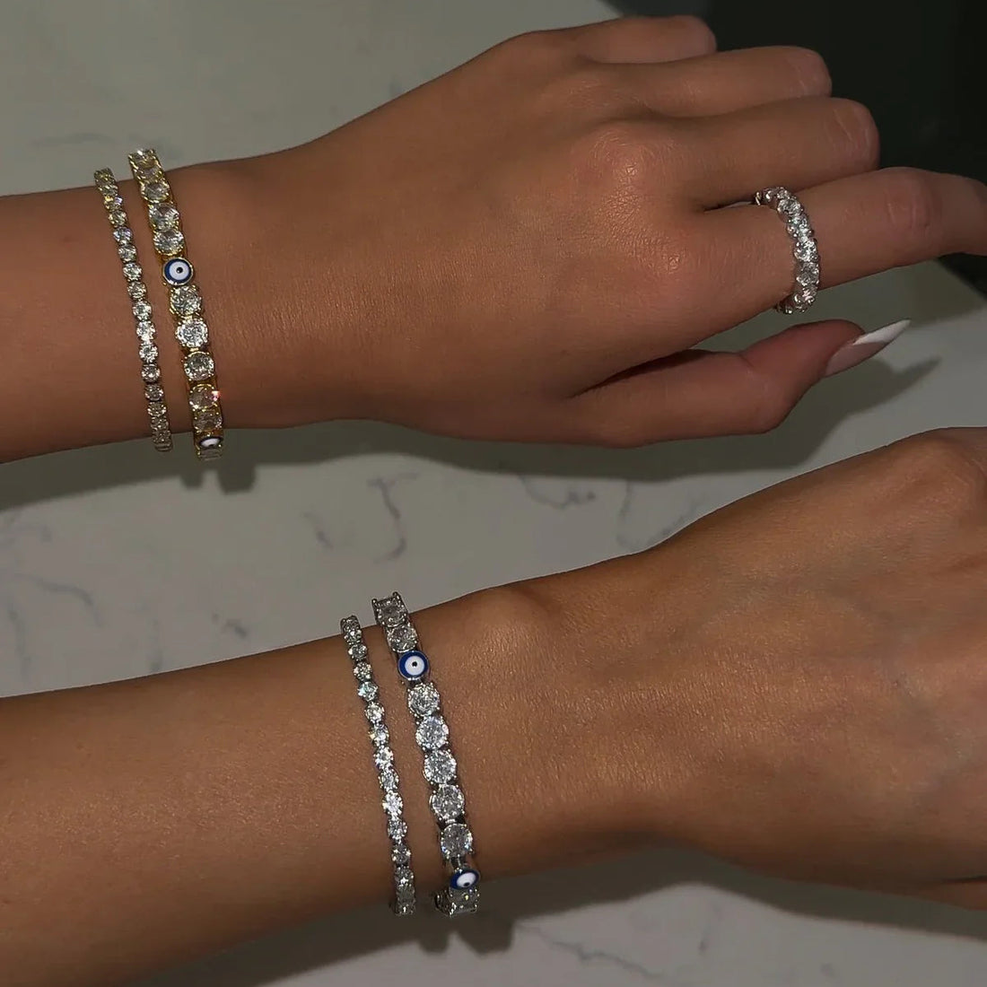 Tiff Tennis Bracelet Gold 3MM