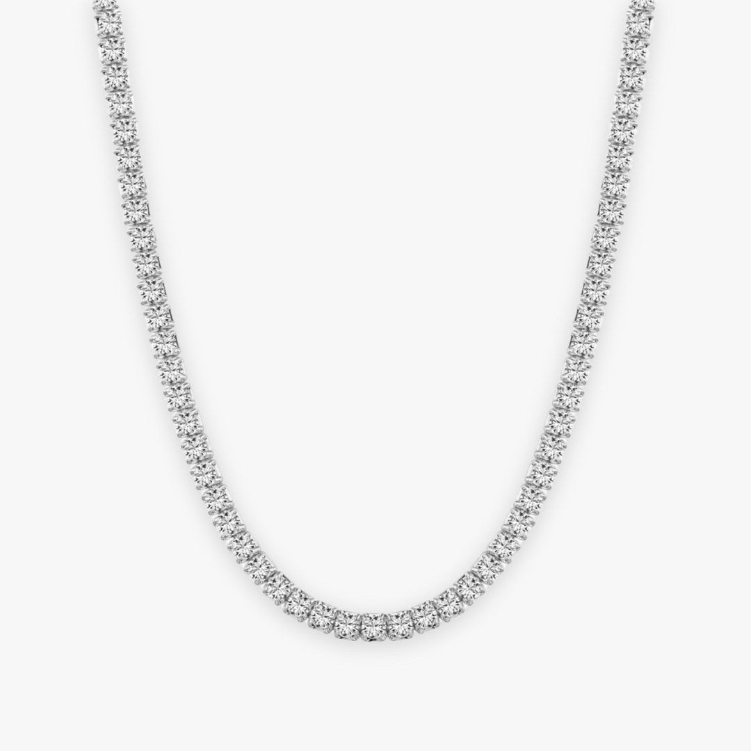 Tiff Tennis Necklace Silver 3MM