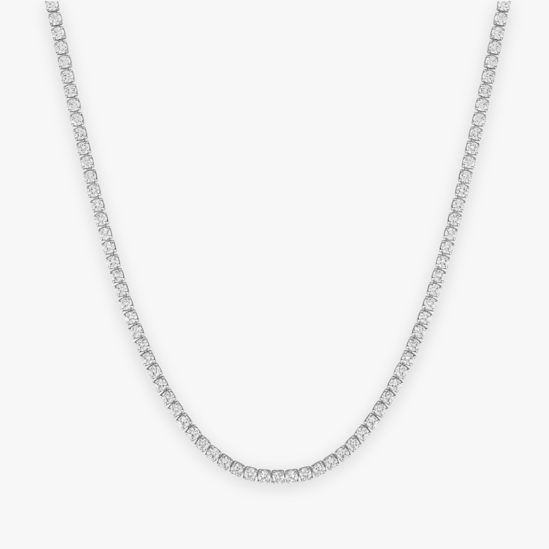 Tiff Tennis Necklace Sliver 2MM