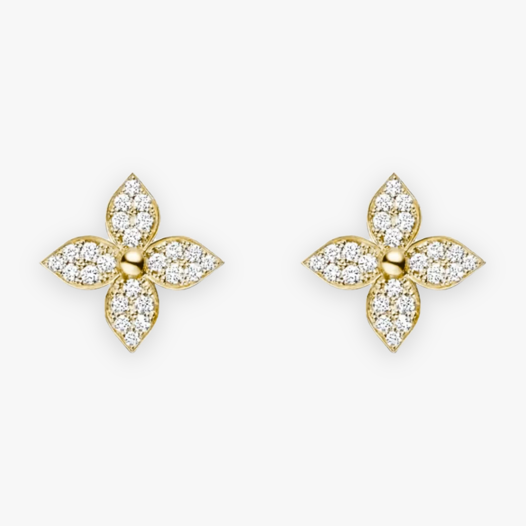 Lilly Star Earrings Gold