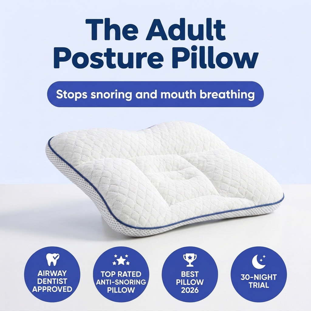 The Adult Posture Pillow, stops snoring and mouth breathing