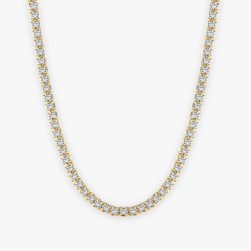 Tiff Tennis Necklace Gold 3MM