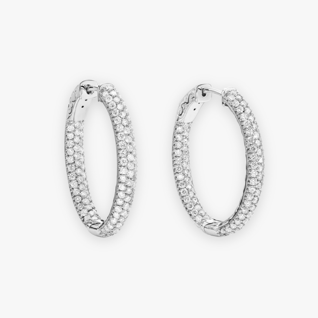 Hailey Hoop Earrings Silver