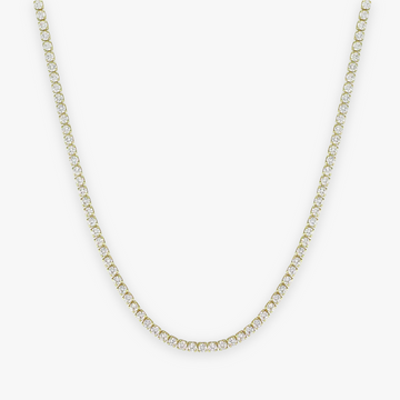Tiff Tennis Necklace Gold 2MM