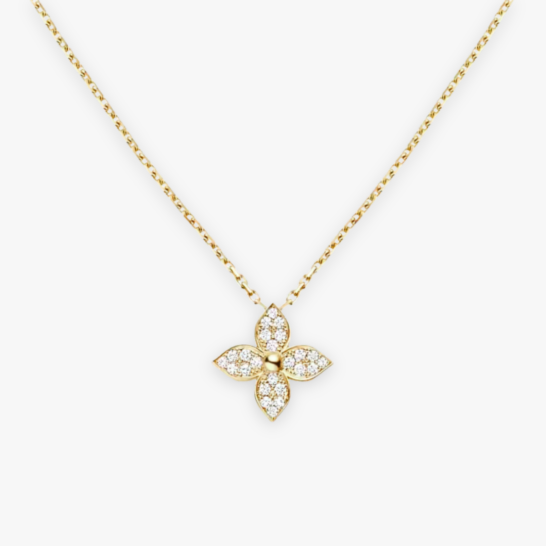Lilly Star Necklace Gold